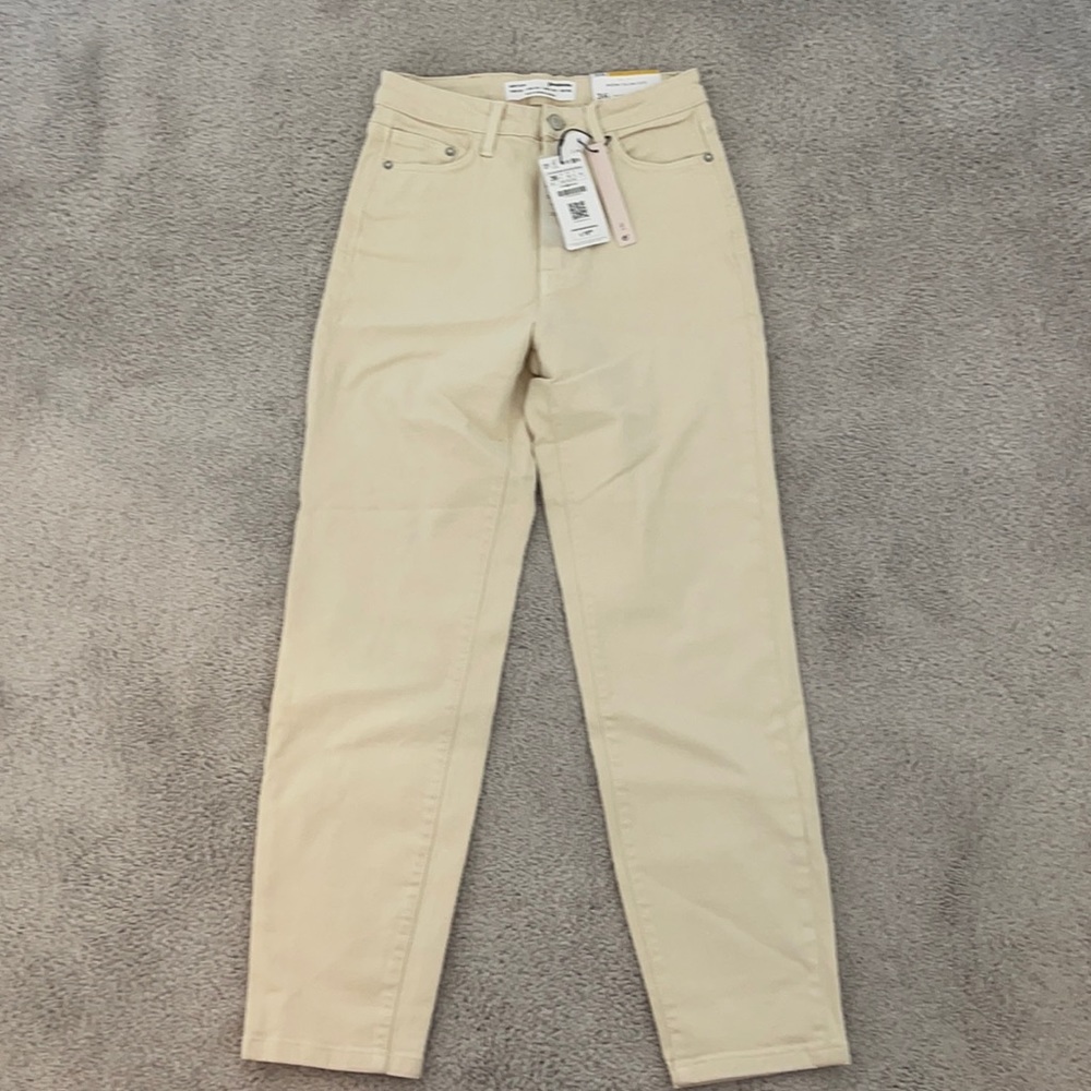 Cream jeans. Brand new. Never worn. With tags.